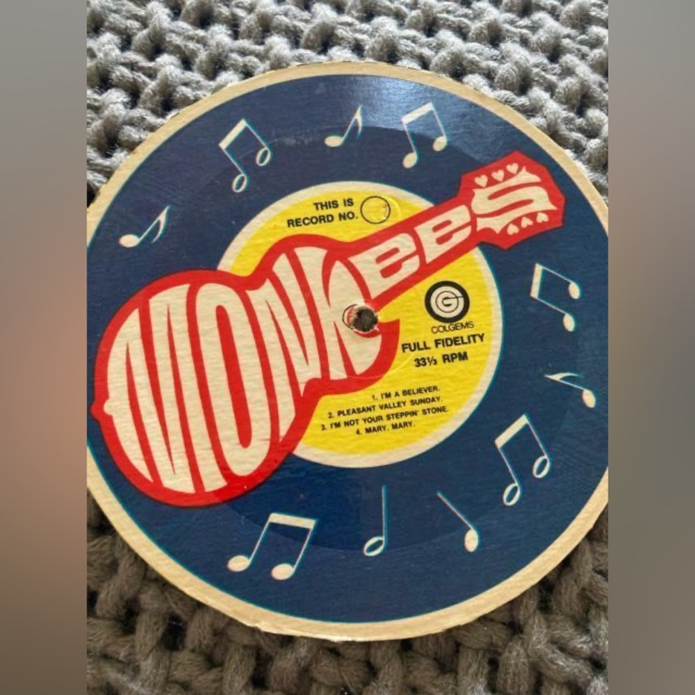 Monkees 1966 Vinyl Record cut out